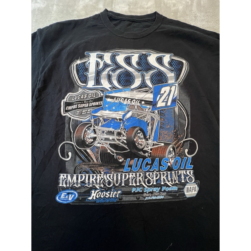 Lucas Oil Mens T Shirt XL Black Empire Super Sprints ESS 21 Racing Sprint Car